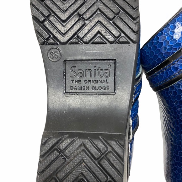 SANITA Blue Faux Snake Skin Clog - Picture 8 of 9
